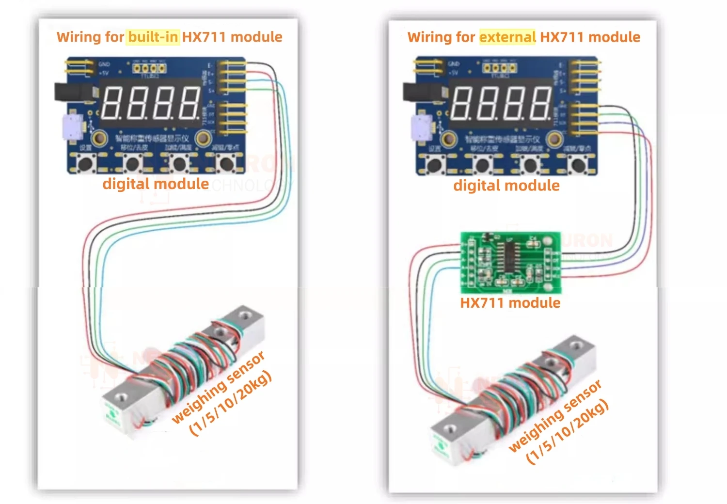 HX711 Digital Load Cell Module - Precision Weight Sensor