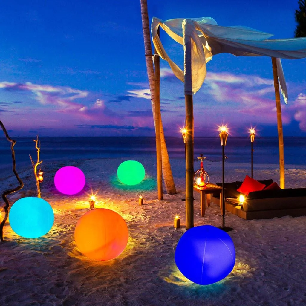 Balle flottante de piscine - DIOCHE - 10LED - Étanche IP68 - Télécommande - Multicolore
