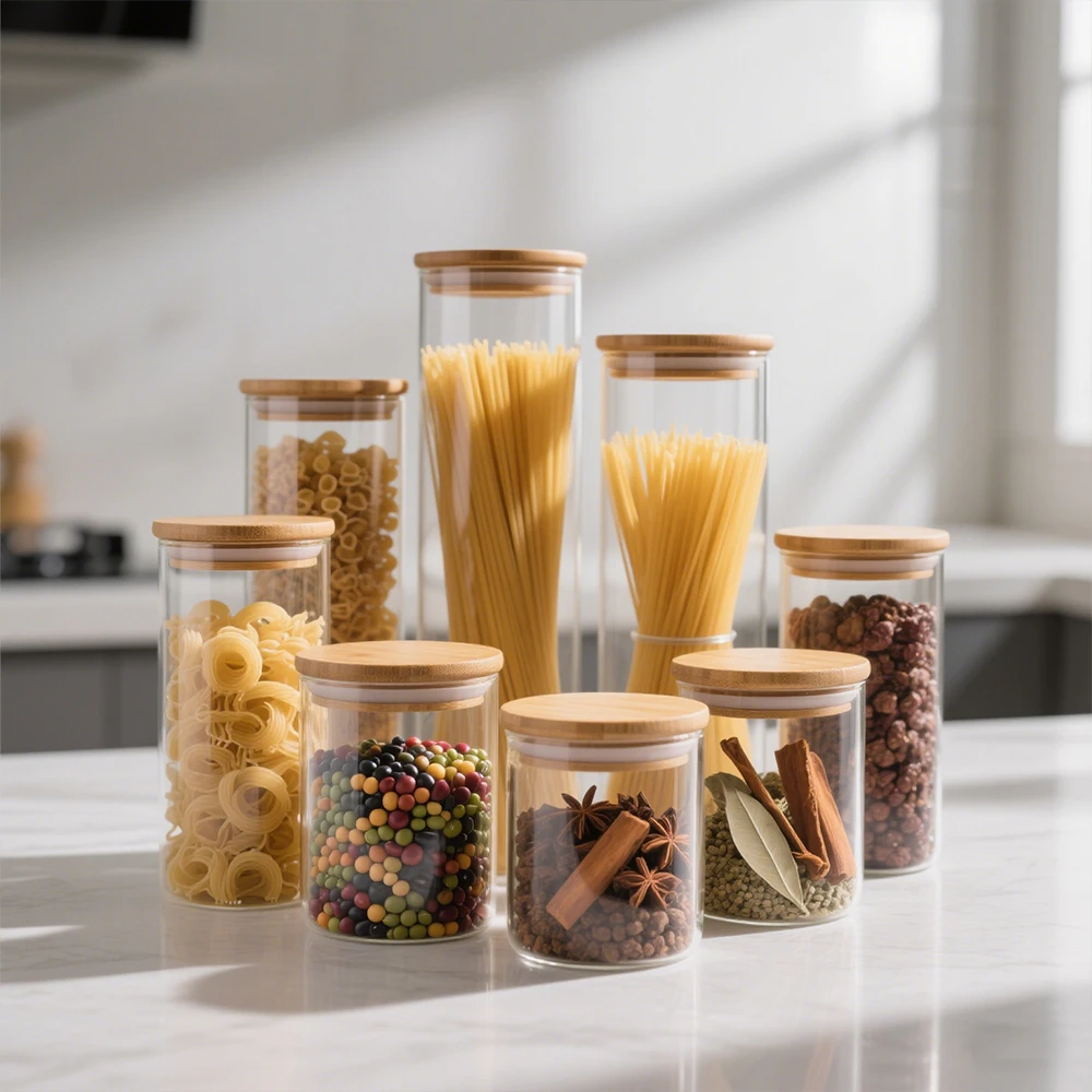 Eco Friendly High Borosilicate Glass Storage Jars