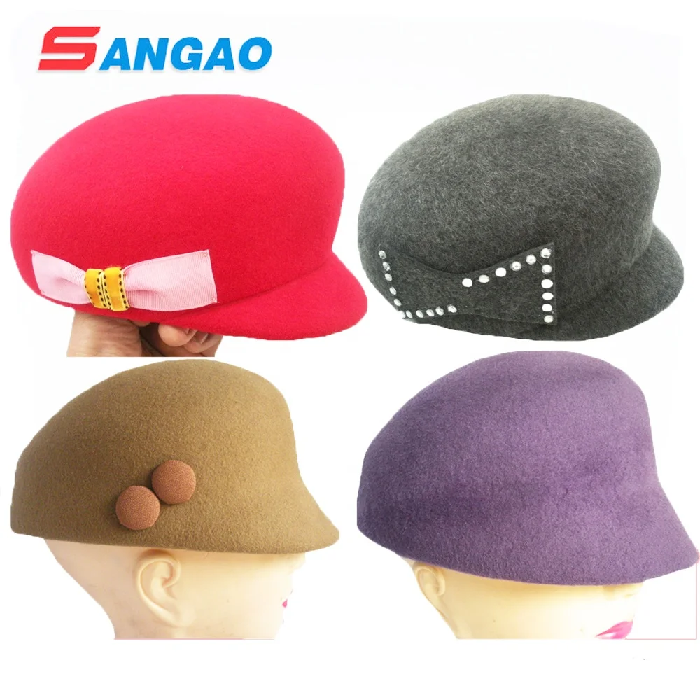 Making Wool Felt Fez Hats15cm Wool Fedora Around Top Hat for Man