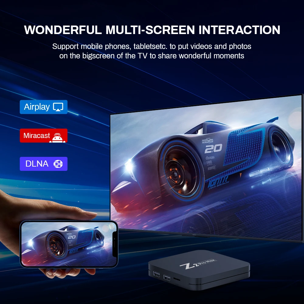 New Z2 PRO MAX Android 10 TV Box Allwinner H616 2GB 16GB  BT Voice Remote 5G WiFi IPTV Middleware Receiver Updated Z1 TV BOX
