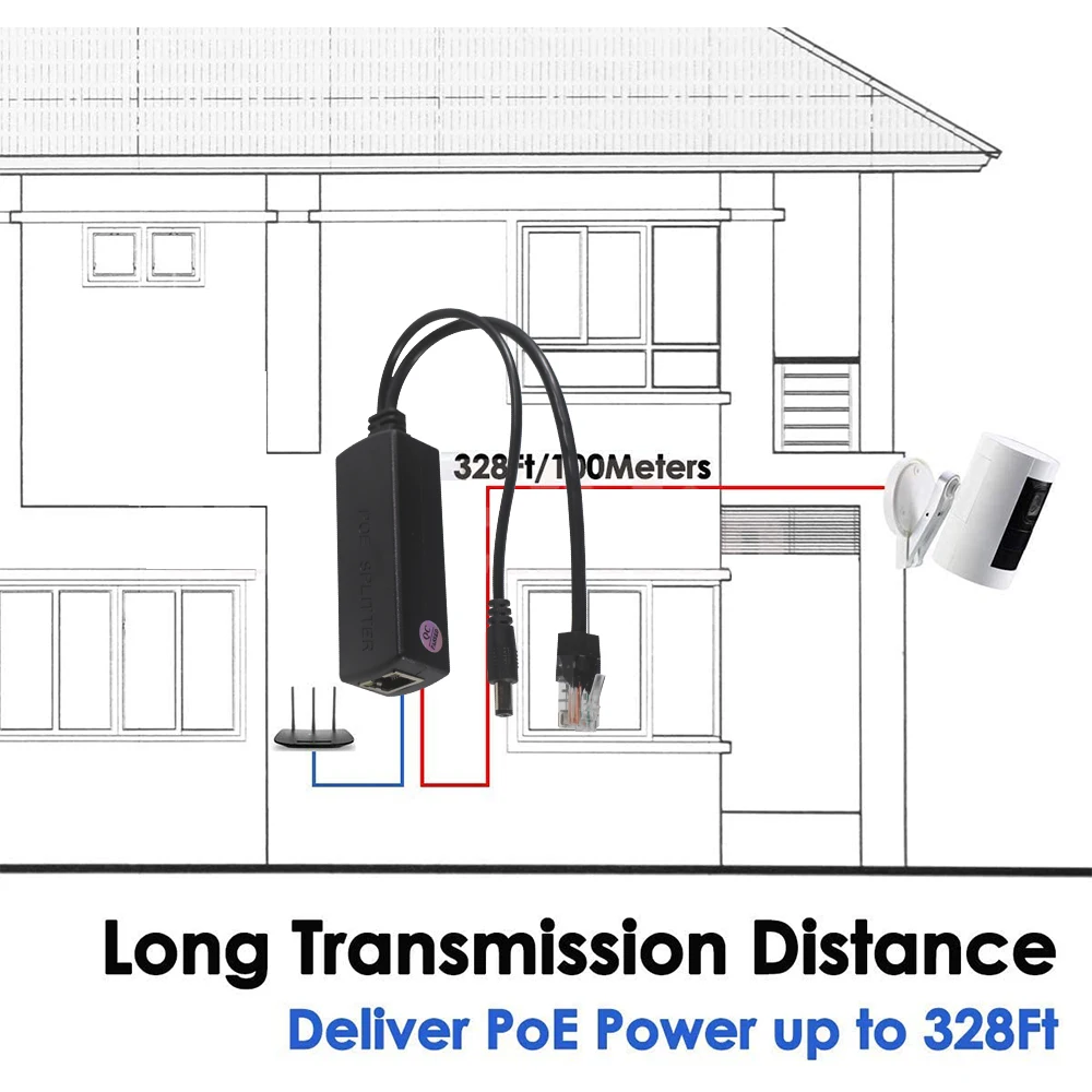 Poe Power Adapter Support for Router Security Camera 7
