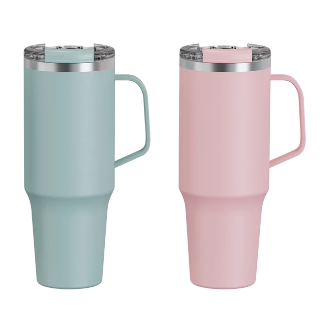 Hot Sale Customized 1200ml Insulated Giant Stainless Steel Tumblers Leakproof Coffee Mugs Straws Keep Stainless Steel Tumblers