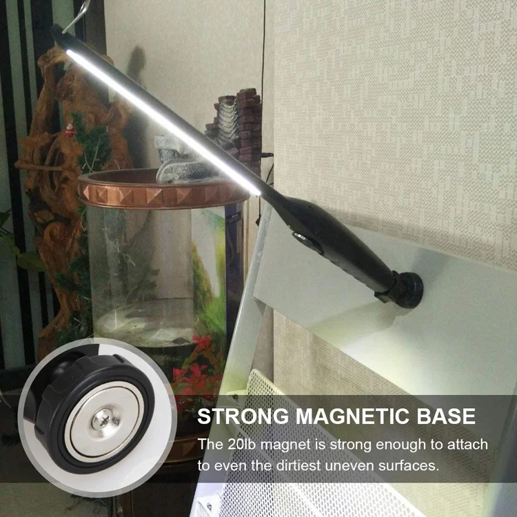Cob LED Work Light Cordless Rechargeable Magnetic Handheld Flashlight Strip Bar Car Repair Emergency Inspection Worklight