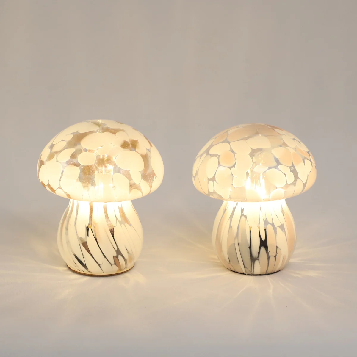 europe easter clear glass mushrooms decorations led ornaments easter mushroom table decoration