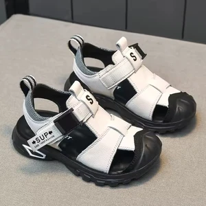 Latest Children's Casual Sandals Fashion Leather Hollowed Out Soft Soled Shoes Boys' Summer Shoes