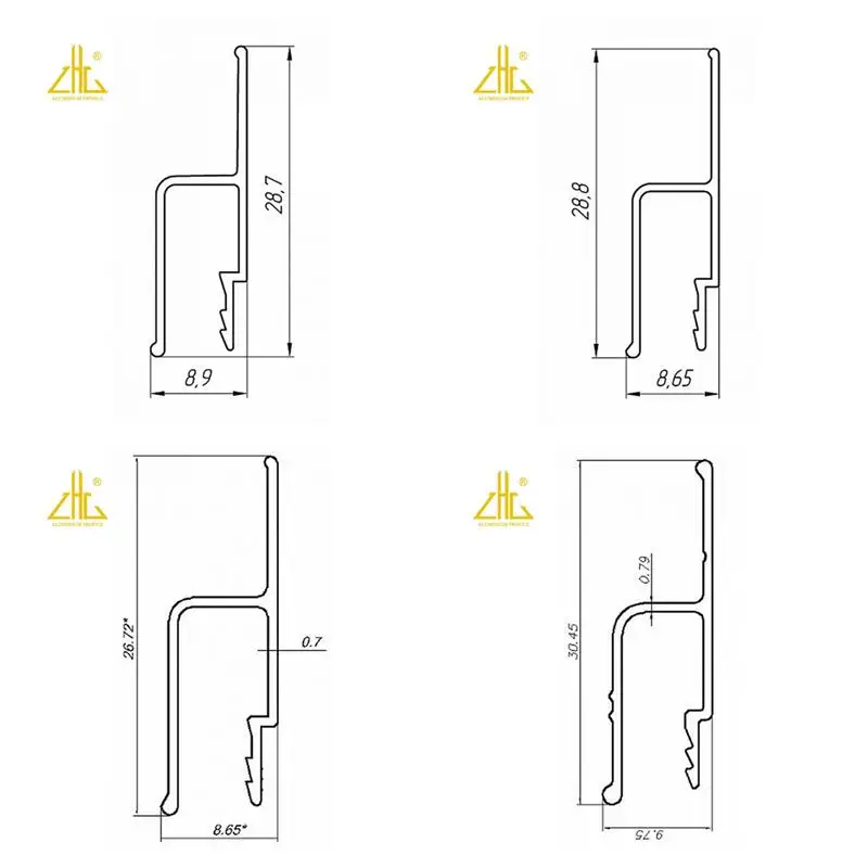 Factory Graphic Design Customized 3003 Modern Fireproof H Shaped Irregular Lightweight Frame Stretch Ceiling Aluminum Profile