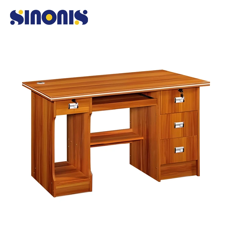 Sinonis Manufacturer Popular Computer Office Table Drawers Office Furniture Desk with 3 Drawer Office Table