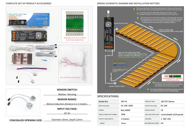 Modern Indoor Side Staircase Wall Lamp Living Room Bedroom Staircase ...