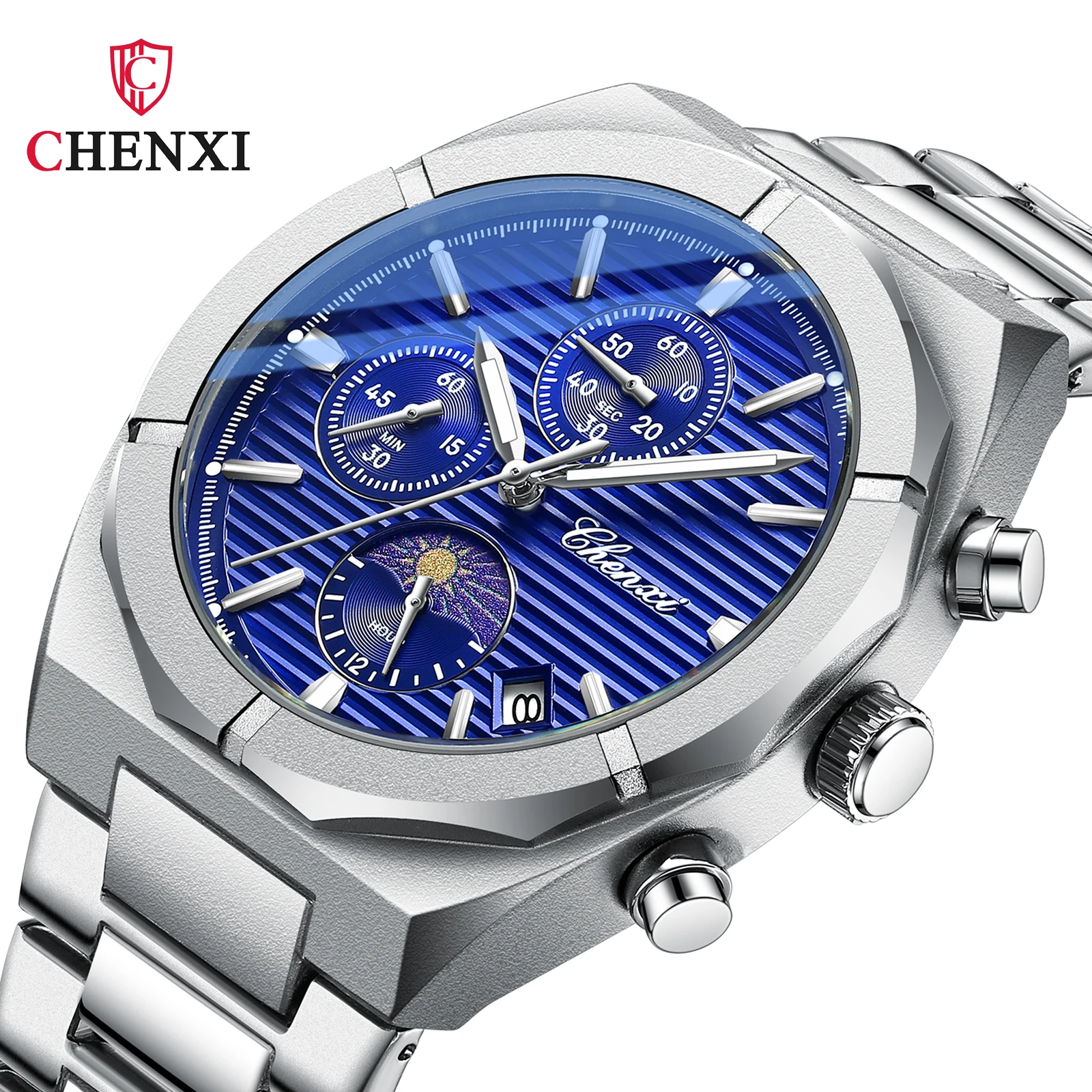 CHENXI 962 Men's Watch - Stylish Stainless Steel Chronograph