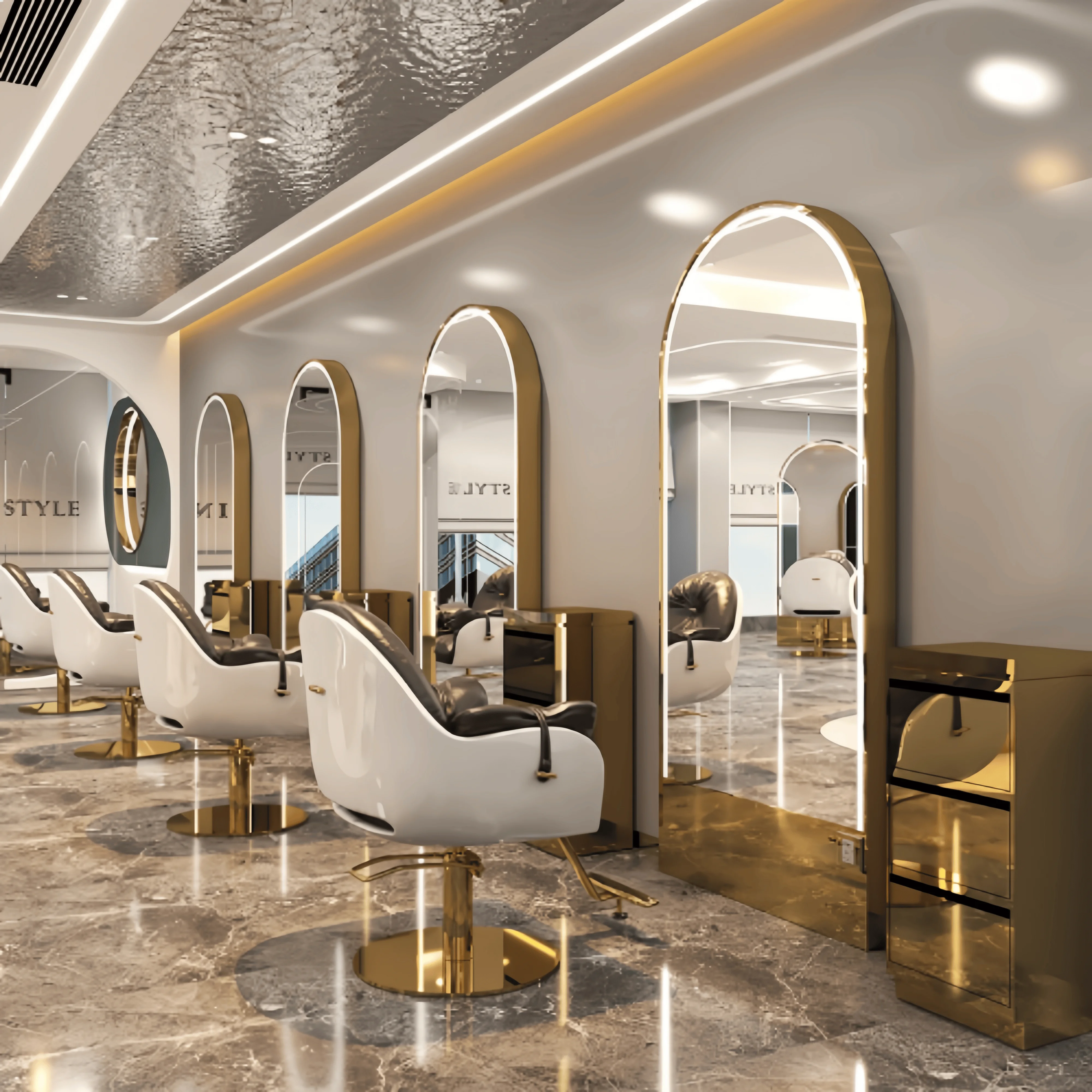 Custom Home Decor Floor Full Length Salon Smart Touch Sensor Led 