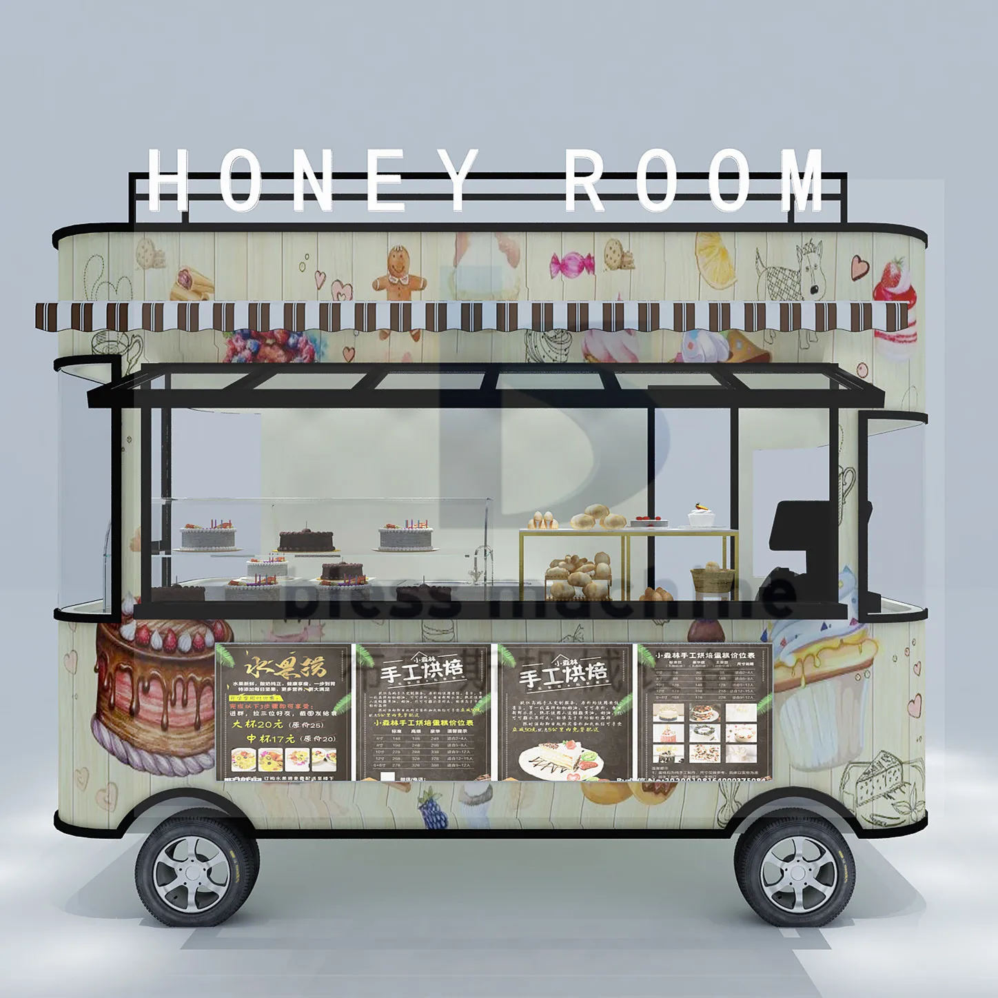 2025 Factory Outlet Electric Mobile Cake Dessert Truck