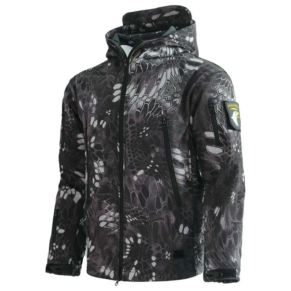 Tactical soft shell outdoor fishing mountaineering suit windproond rainproof multi-pocket jacket_voghion.com