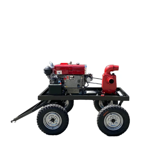 High Lift Diesel Engine Water Pump Agricultural Truck Mobile Flood Prevention OEM Drainage Pump Watering Golf Course