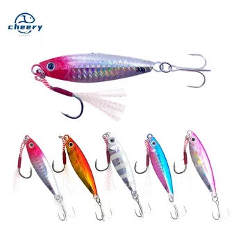 Cheery J51 Micro Jig Lures 7g 10g 15g 20g 30g Metal Jig Spoon with Hooks Lead Fish Lure for Saltwater Fishing Small Bait – Metal Jig – view 2