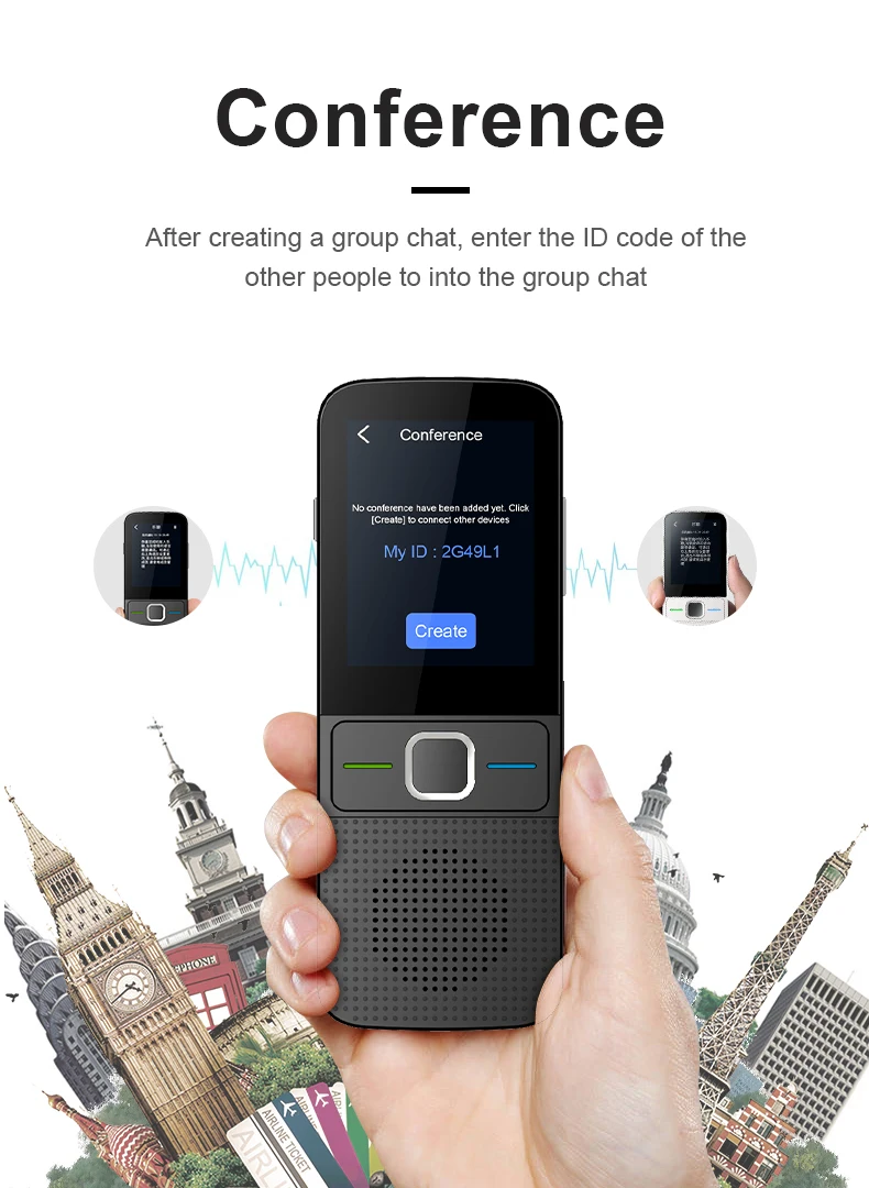 T10 Offline Voice-translator Smart Portable 137 Language Real-time ...