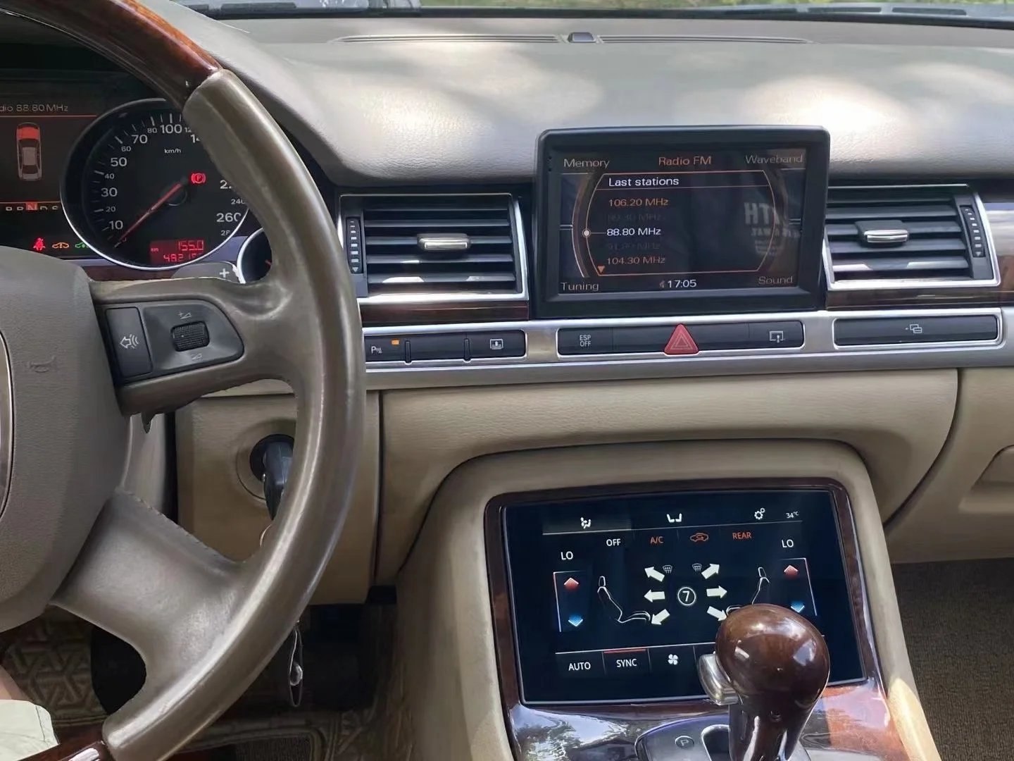 Android Touch Screen AC Board Air Conditioning Panel for Audi A8 IPS AC Car Multimedia Radio Player Stereo Receiver Head Unit
