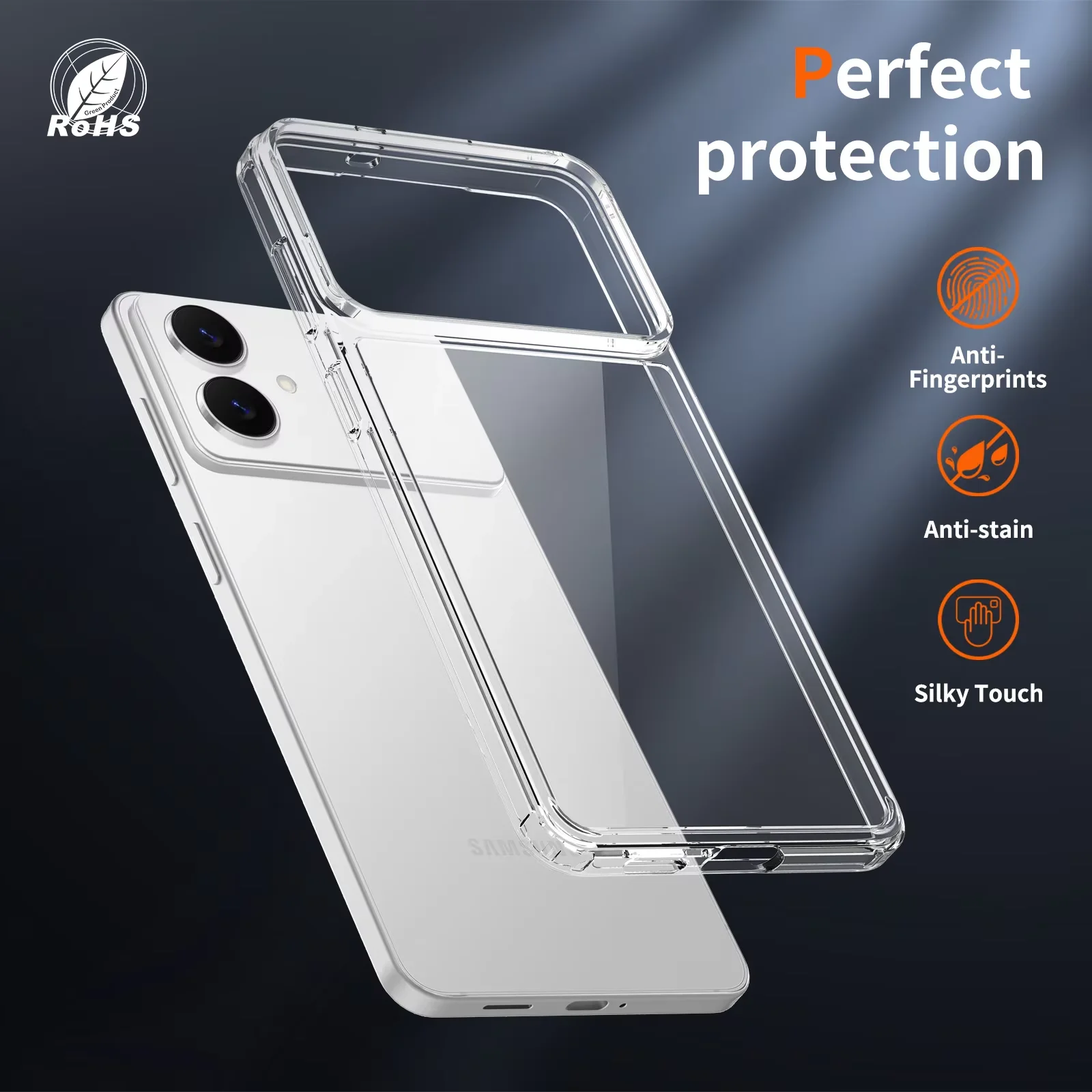 product laudtec tpu pc clear phone cases for samsung galaxy s26 edge ultra thin lightweight cover anti yellow shell simple sjk1103-6