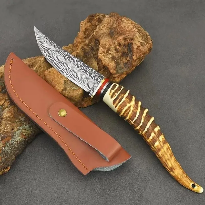 Fabriklieferung: Mehrzweck-Scharfes Überlebensmesser aus Edelstahl, gerades Jagdmesser_voghion.com