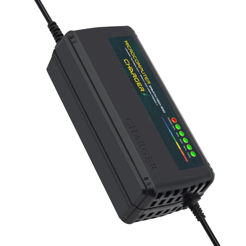 48V 40-45AH Full Stop Electric Bicycle Charger 240W Output Power Digital Display UK Plug Socket 220V Input Intelligent