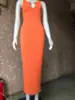 Vestido largo naranja