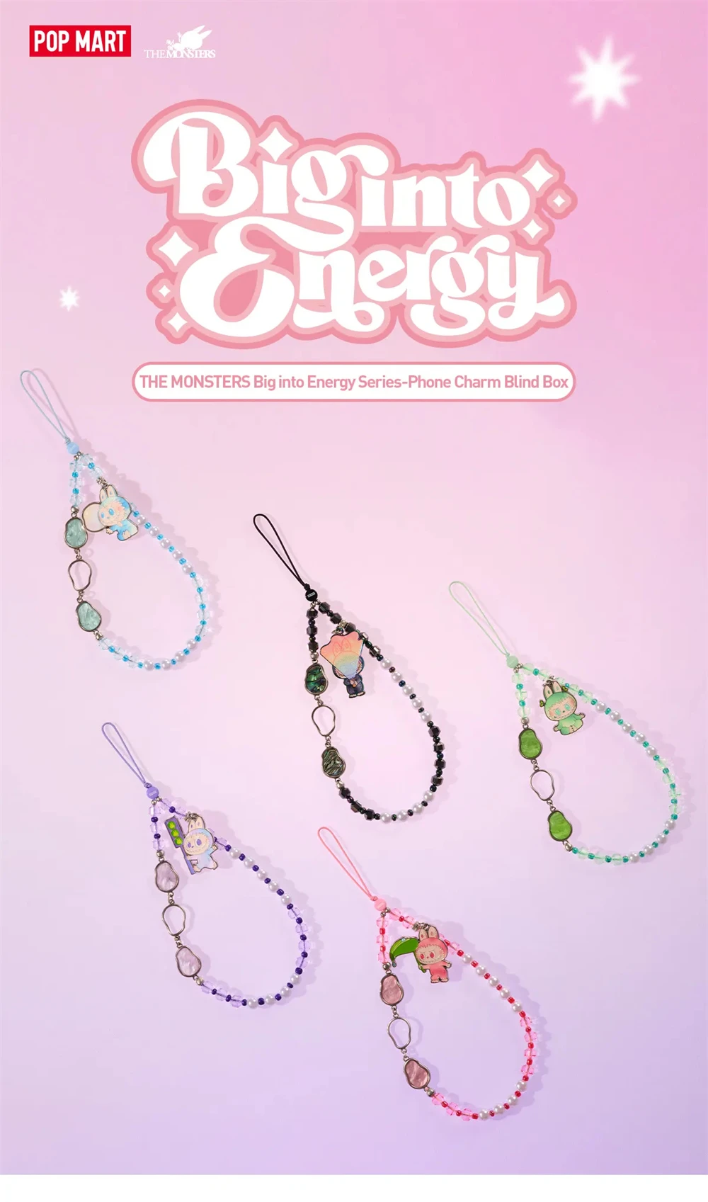 POPMART Original Labubu V3 Big into Energy Series Charm