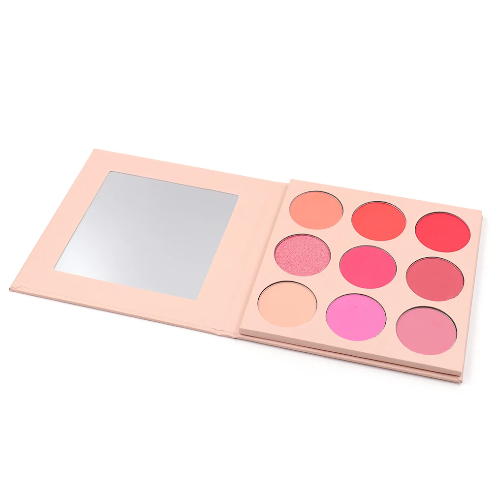9 Colors Makeup Factory Cosmetics High Pigment Vegan Beauty Powder Blush Palette