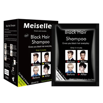 Factory Price Herbal Fast Black Hair Dye Shampoo OEM ODM Black Coloured Hair Color Cream