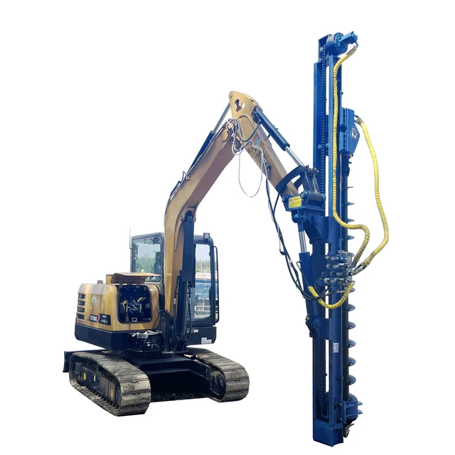 Hydraulic earth drill screw pile driver machine digger auger for ground screw drilling excavator attachment machine auger rod