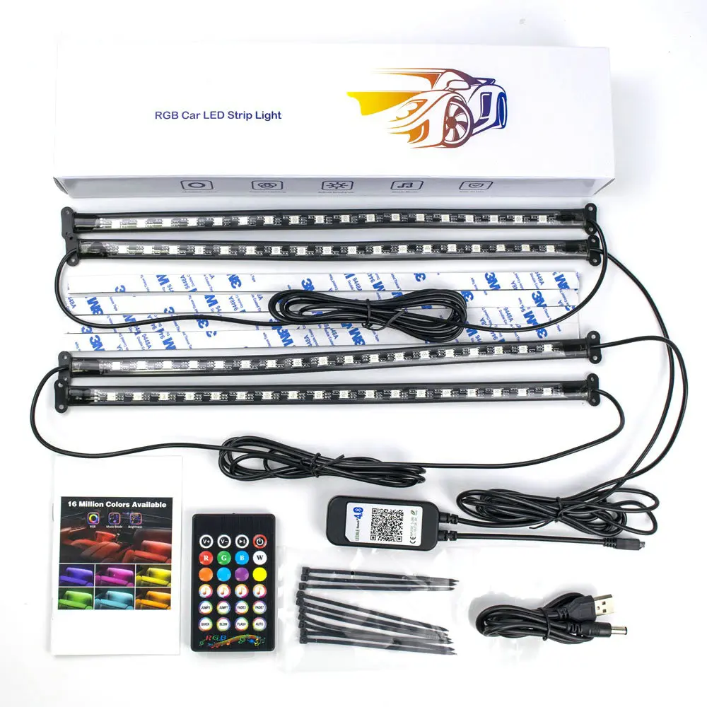 Usb App And Remote Control Universal Led Atmosphere Lamp Kit Colorful