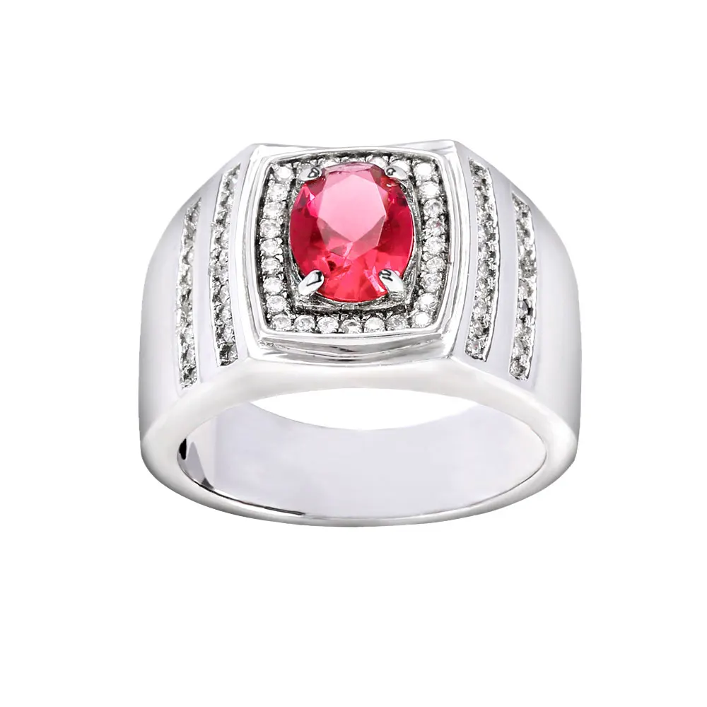 925 Sterling Silver Genuine Ruby Ring Fashion charm Ladies Jewellery rings