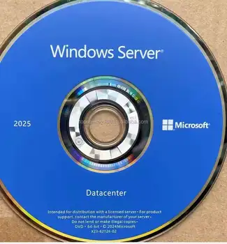 Windows Server 2025 datacenter 64bit DVD OEM Online activation lifetime warranty 16core 24 core