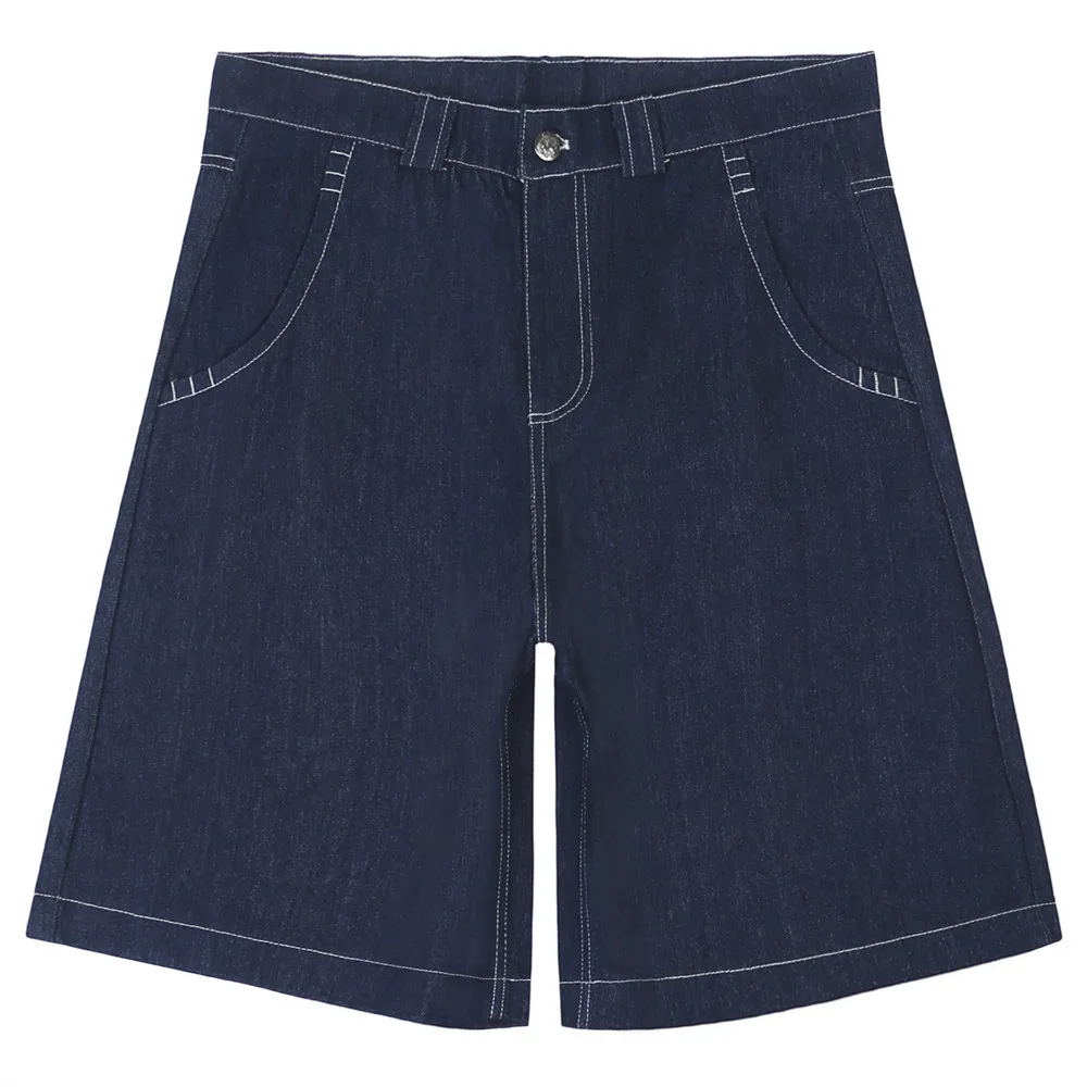Clothing Manufacturers Letter Painting Embroidery Loose Custom Denim Shorts Men Men's Shorts