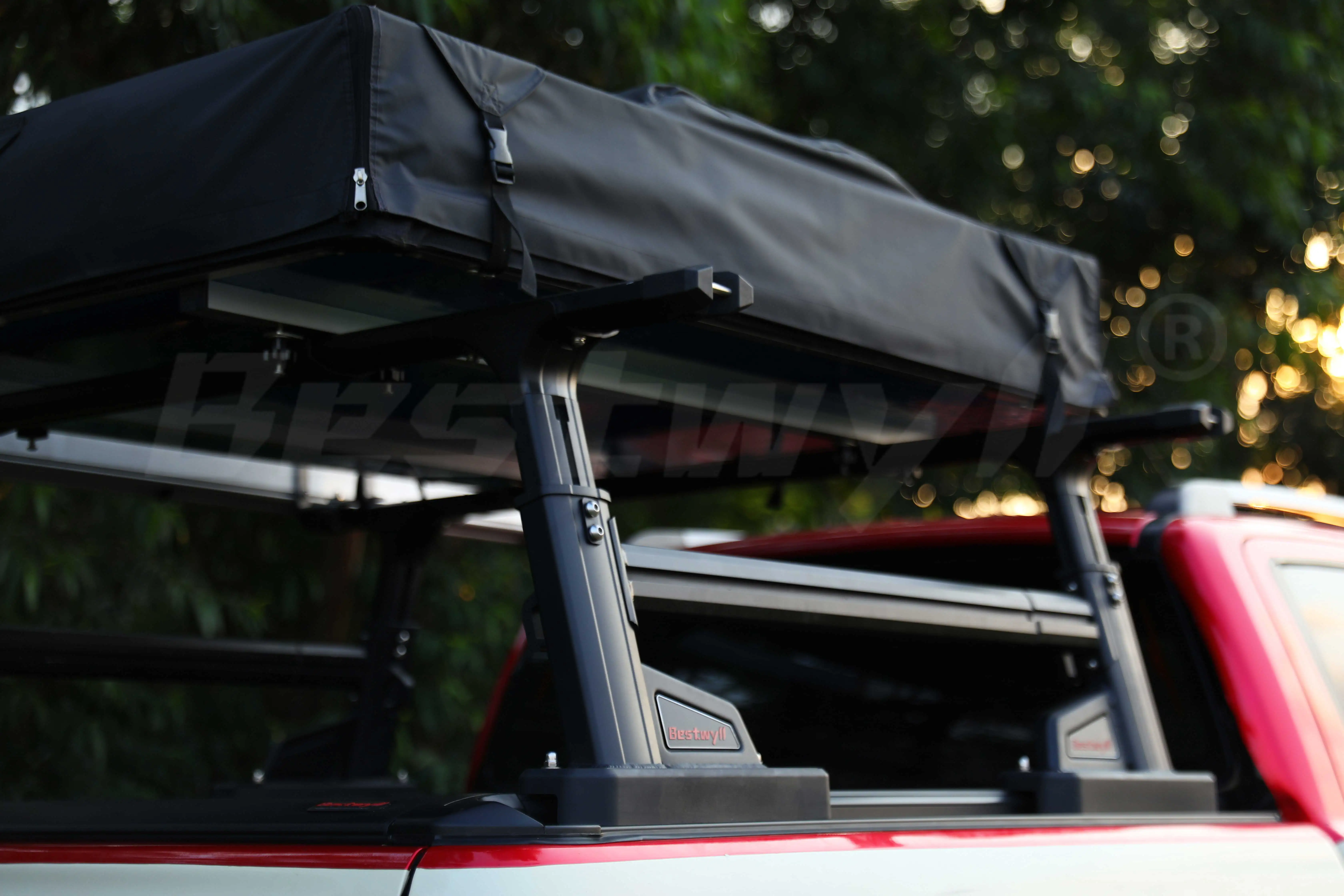 Bestwyll 4x4 Pickup Bed Rack Ladder Roller Cover Truck Bed Truck Cargo