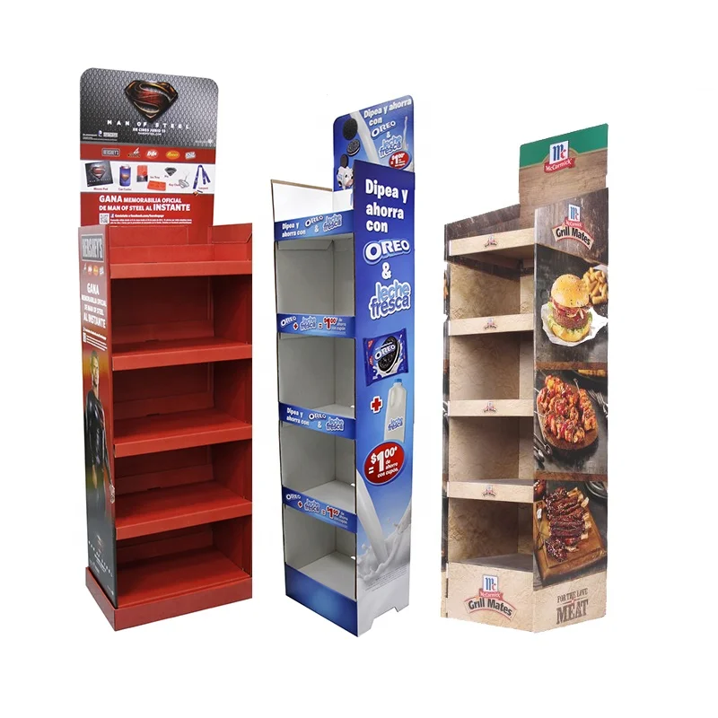 Custom Supermarket Promotion Cardboard Display Rack Advertising Counter ...