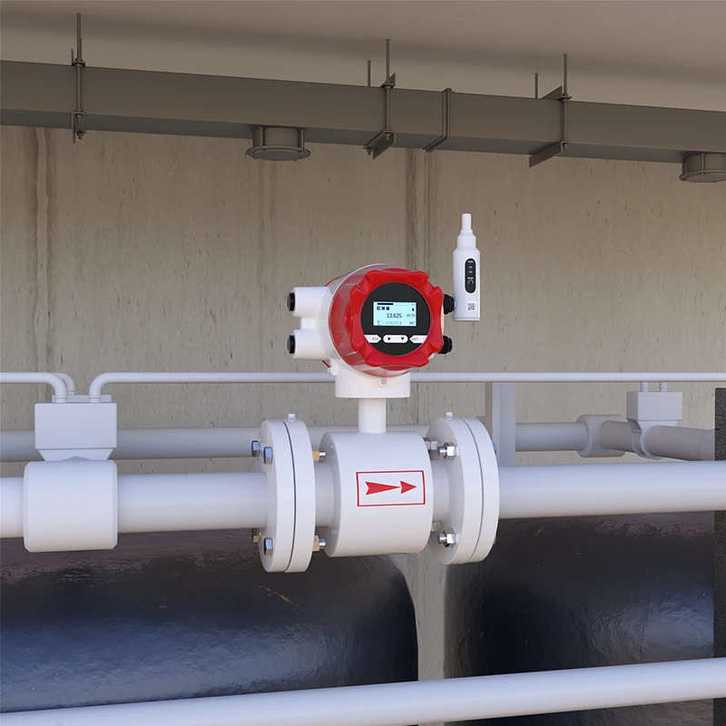 Digital Water Liquid Wastewater Flowmeter 4-20ma Rs485 Pulse Output Manufacturer Dn50 Electromagnetic Flow Meter