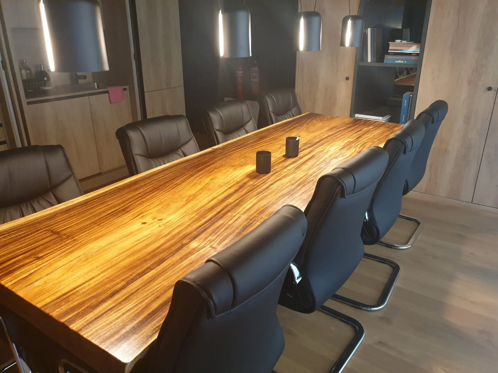 Natural Solid Wood Dining Table - Live Edge Walnut Slab