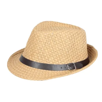 Wholesale Fashion Lady  Men Women Summer Spring Autumn Checked Fedora Panama Straw Paper Jazz Hats