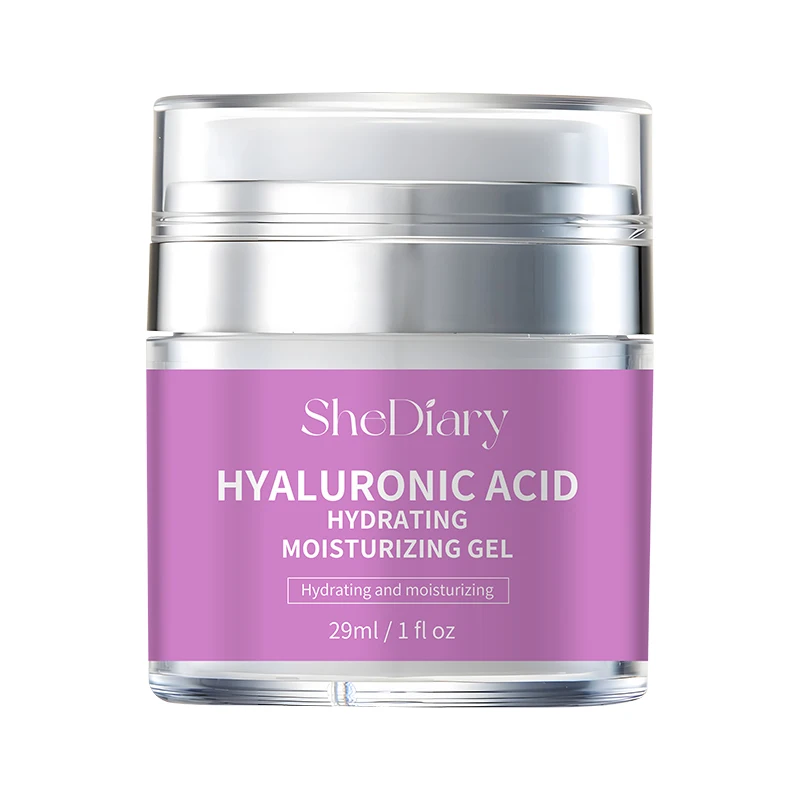 Venta al por mayor SheDiary crema hidratante facial orgánica pura Natural de uso diario para piel seca Gel de crema de ácido hialurónico