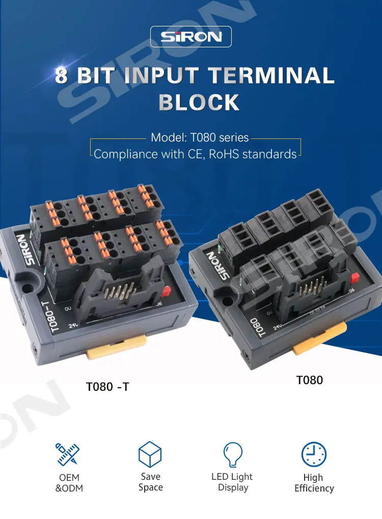 Siron T080-position Input Terminal Block Improves Efficiency 2,3-wire ...
