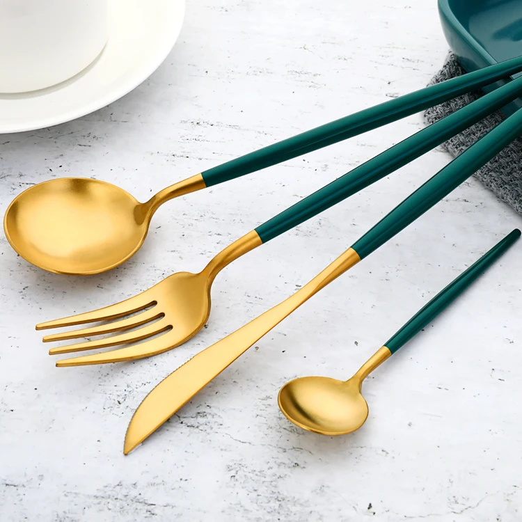 Luxury Portuguese Cutlery Set (1 Set Fork, 1 Knife, 1 Large Spoon, 1 S –  shaigahwa
