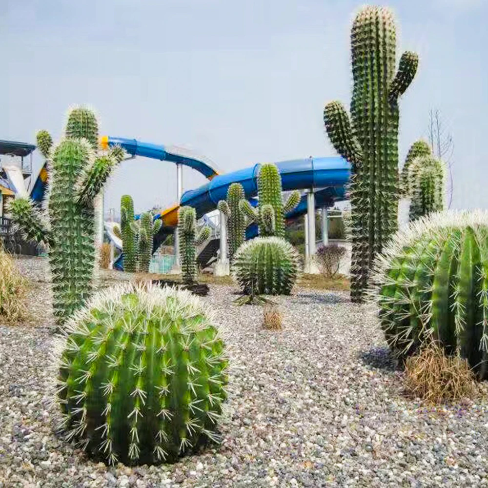 Factory Produce Different Size Large Cactus Globose Garden Landscape Cactus Decorations Indoor Outdoor Artifical Cactus Plant