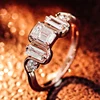 Anillo de oro macizo de 14k con diamante de laboratorio
