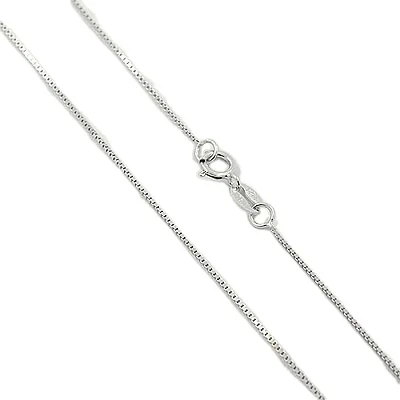 Marked 925 STERLING SILVER 1 mm 16 Inch BOX CHAIN Clearance Made in Italy