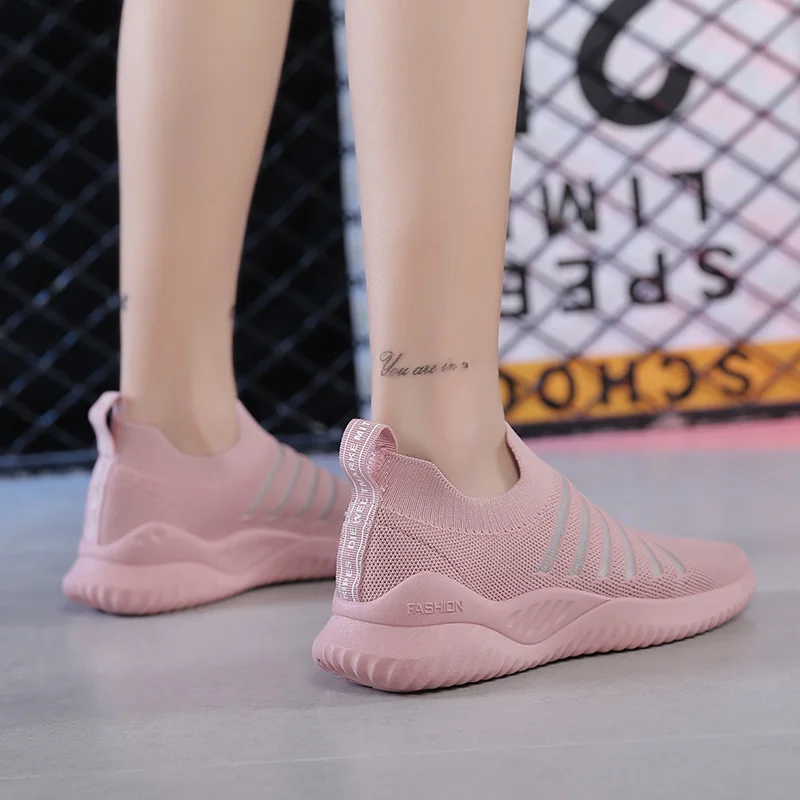 2019 модные удобные повседневные женские кроссовки на плоской подошве; Легкие дышащие сетчатые кроссовки для бега