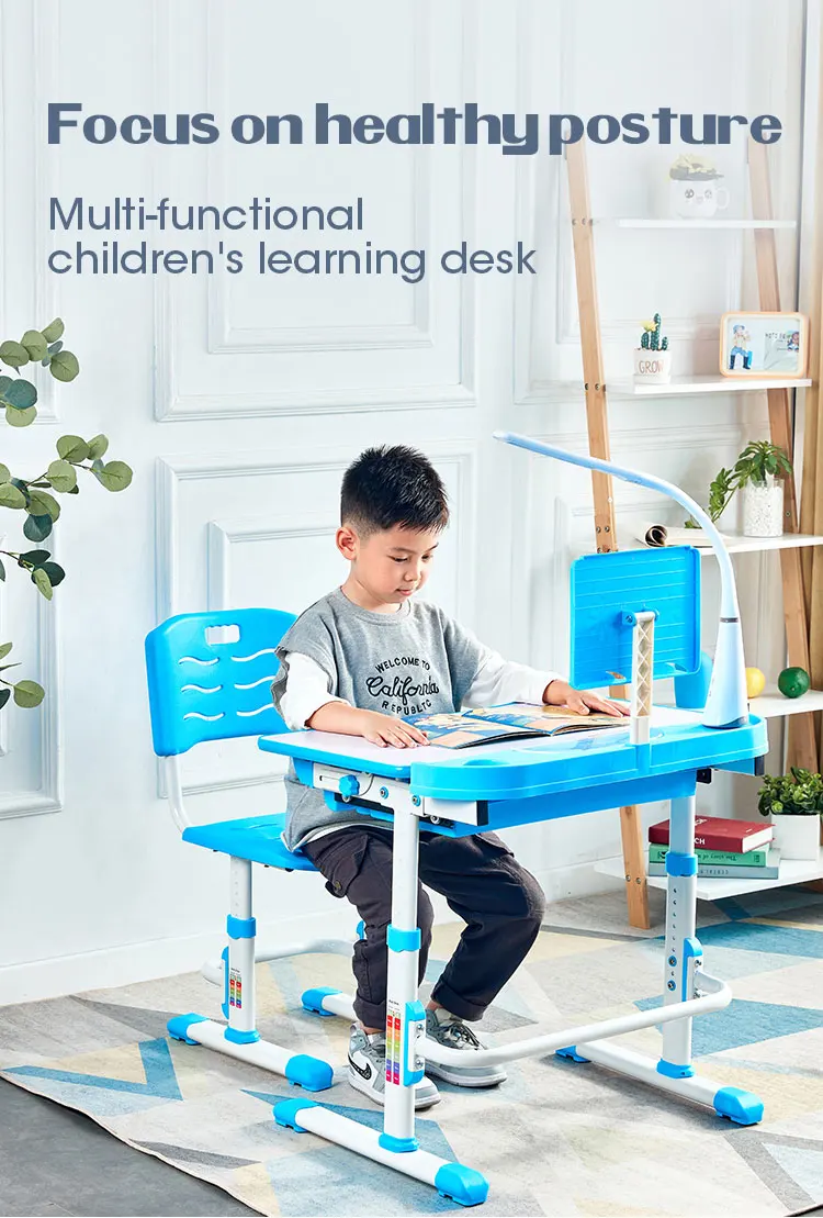 Student Chair And Desk With Liquid Crystal Lamp  Student Chair And Desk Modern School Desks kid study table set