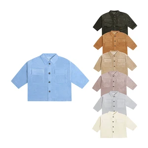 Various Colors Available Custom Fashion Spring Summer Long Sleeve Coat Pocket Deign Children Boys Jacket