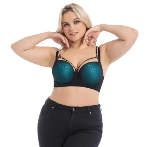 Wholesale Strong Support Underwire Push-Up Breathable Woven Plus Size Bra for Big Breasts
