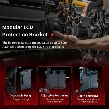For SMALLRIG All-in-One Compact Camera Video Rig for NEEWER V Mount Battery Plate Kit QR Arca LCD Screen Protection Bracket detail image