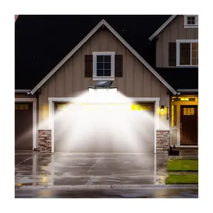 Vertak Solar Security Light Solar Powered Outdoor Waterproof 3 Head Security Lights With Motion Sensor